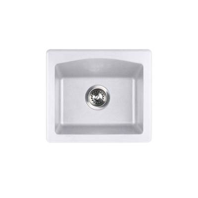 Swan Granite Dual Mount Bar Sink - 16" x 18" in Opal White