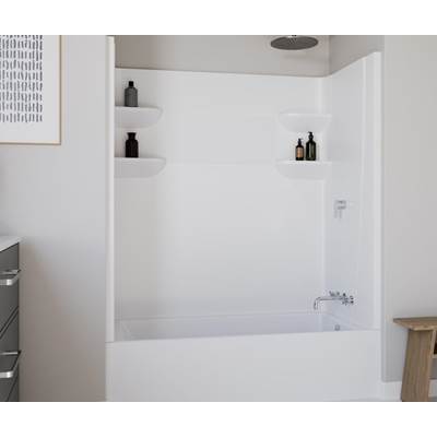 Swan Veritek® Pro 60 x 30 Alcove Tub Shower - Right Hand Drain - Four-Piece in White