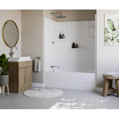 Swan Veritek™ Pro 60 x 36 Alcove Tub Shower Enclosure - Left Hand Drain - Four-Piece in White