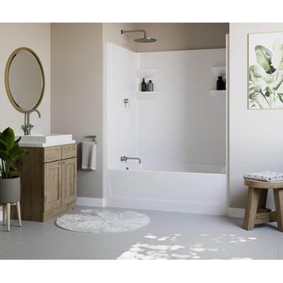Swan Veritek™ Pro 60 x 42 Alcove Tub Shower Enclosure - Left Hand Drain - Four-Piece in White