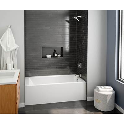 Swan Veritek™ Pro 60 x 32 Soaking Tub - Right Hand Drain in White