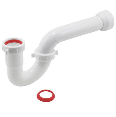 Sioux Chief P-Trap - 1-1/2" White with PVC S-Weld Trap Adapter and PVC Wall Bend Soft Washers