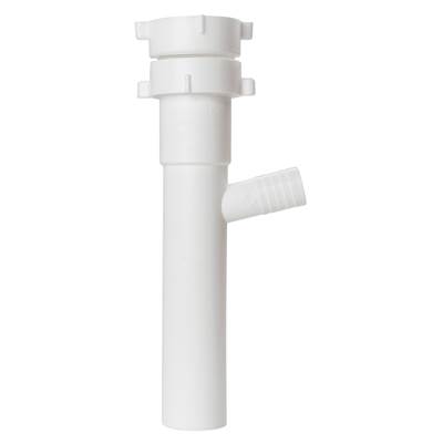 Sioux Chief Dishwasher Tailpiece - 1-1/2" x 8" - 3/4" Dishwasher Branch in White