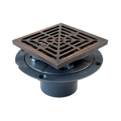 Sioux Chief PVC Shower Pan Drain - Removable Strainer - Offset Connection - Square