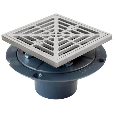 Sioux Chief Drain Shower Pan R&S - Square - PVC and Stainless Steel