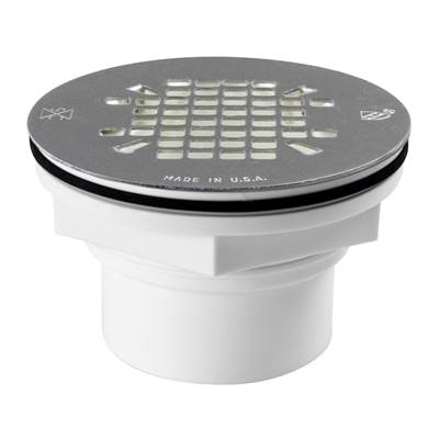 Sioux Chief Combination Shower Drain - PVC - Snap in Stainless Steel