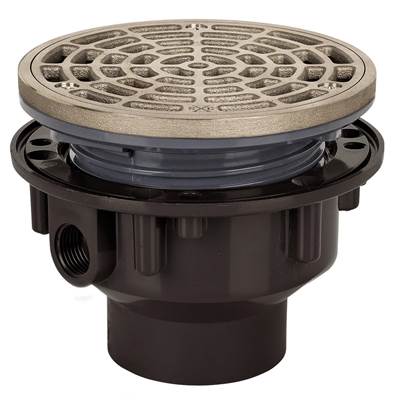 Sioux Chief 2" ABS Adjustable Floor Drain - 4" NBR - Round Grate