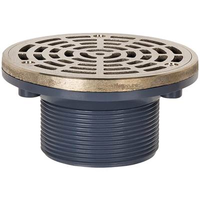 Sioux Chief 2" ABS Adjustable Floor Drain - 4" NBR - Round Grate - Long Adjustable