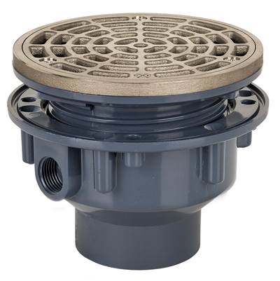 Sioux Chief 2" PVC Adjustable Floor Drain - 4" NBR - Round Grate