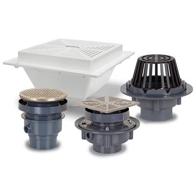 Sioux Chief Adjustable Floor Drain - 3" PVC with 5" Stainless Steel Seat - Square