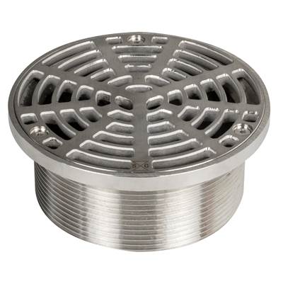 Sioux Chief Adjustable R&S Floor Drain Head - 5'' Stainless Steel - Round