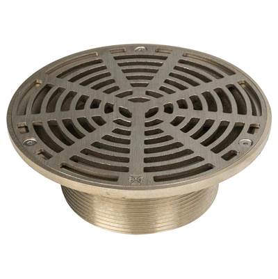 Sioux Chief Adjustable R&S Floor Drain Head - 7'' No-Hub Brass - Round