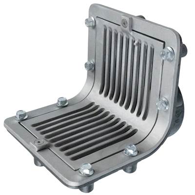 Sioux Chief 4-Inch FIP Scupper Drain with Flush Aluminum Grate