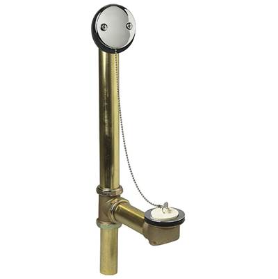 Sioux Chief Chain & Stopper - Tubular 20 Gauge in Brass with Chrome Trim