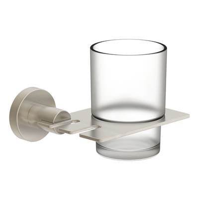Symmons Dia Wall-mounted Toothbrush Holder in Satin Nickel