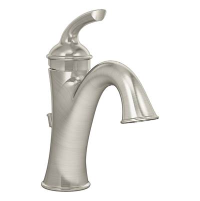 Symmons Elm Single Hole Bathroom Faucet - Single Handle - Mid Arc - 1.0 GPM in Satin Nickel