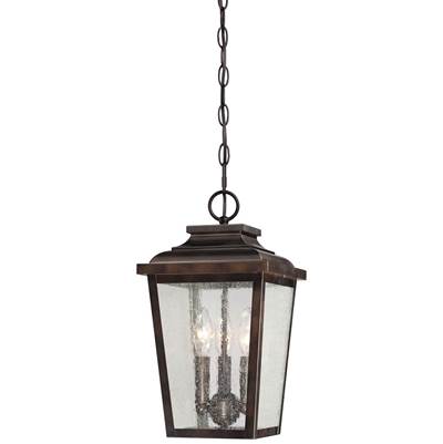 The Great Outdoors Irvington Manor Outdoor Pendant - 3-Light in Chelesa Bronze