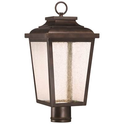 The Great Outdoors Irvington Manor LED 1-Light Post in Chelesa Bronze