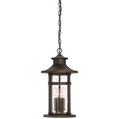 The Great Outdoors Highland Ridge Outdoor Pendant - 3-Light in Oil Rubbed Bronze Gold
