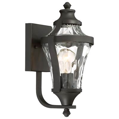 The Great Outdoors Libre 1-Light Outdoor Wall Lantern in Coal