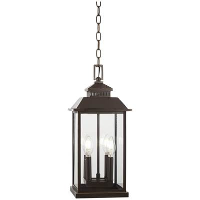 The Great Outdoors Miner's Loft Lantern Pendant - 4-Light in Oil Rubbed Bronze Gold