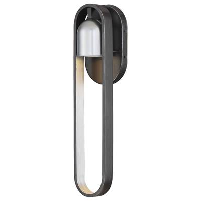The Great Outdoors Rocketa 1-Light Outdoor Wall Lantern - Led in Artisan Coal Silver Accents