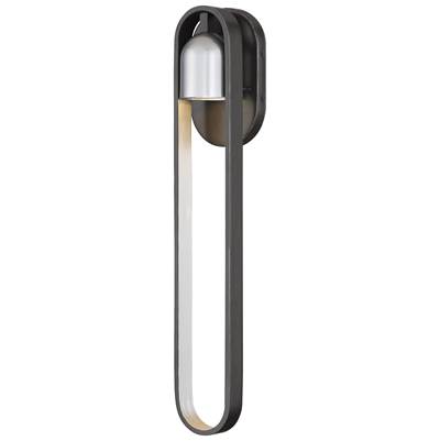 The Great Outdoors Rocketa 1-Light Outdoor Wall Lantern - Led in Artisan Coal Silver Accents