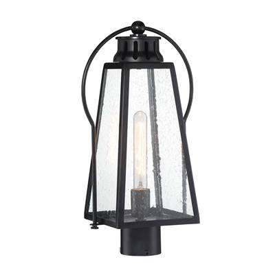 The Great Outdoors Halder Bridge 1-Light Post Mount in Coal