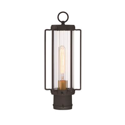 The Great Outdoors Avonlea 1-Light Post in Coal Gold