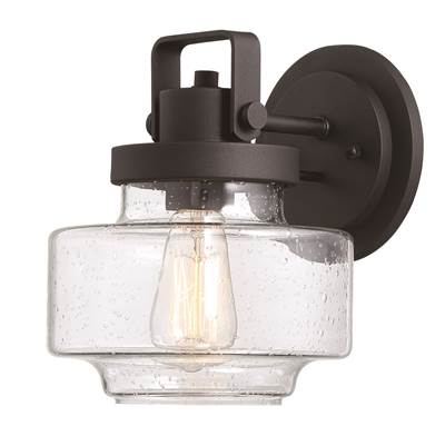 The Great Outdoors Rosecrans 1-Light Outdoor Wall Lantern in Coal
