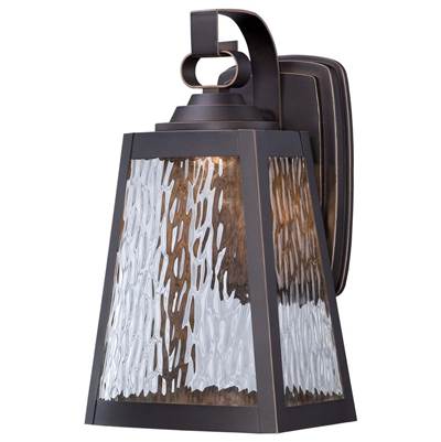 The Great Outdoors Talera 1-Light Outdoor LED Wall Lantern in Oil Rubbed Bronze Gold