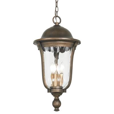 The Great Outdoors Havenwood 4-Light Outdoor Chain Hung in Tauira Bronze Alder Silver