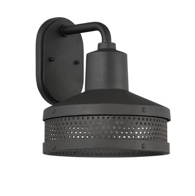 The Great Outdoors Abalone Point 1-Light Outdoor Wall Lantern in Sand Coal