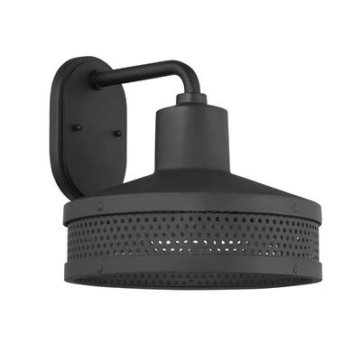 The Great Outdoors Abalone Point 1-Light Outdoor Wall Lantern in Sand Coal