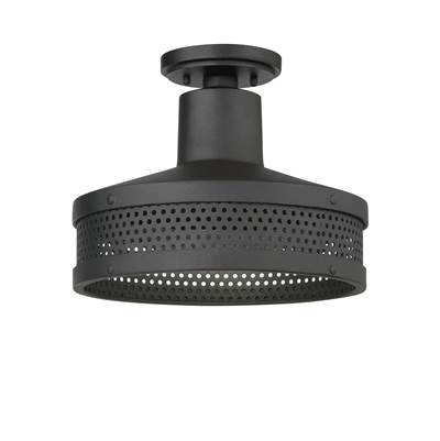 The Great Outdoors Abalone Point Outdoor Flush Mount - 1 Light in Sand Coal