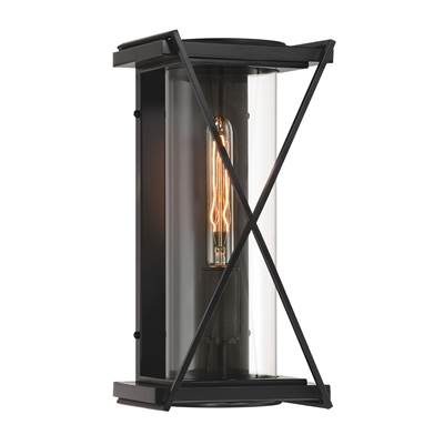 The Great Outdoors 1-Light Outdoor Sconce in Dark Matte Black