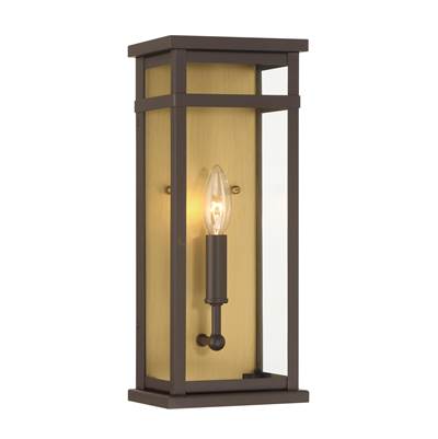 The Great Outdoors Briarlane Wall Sconce - 14.5'' High - 1-Light in Painted Legacy Brass