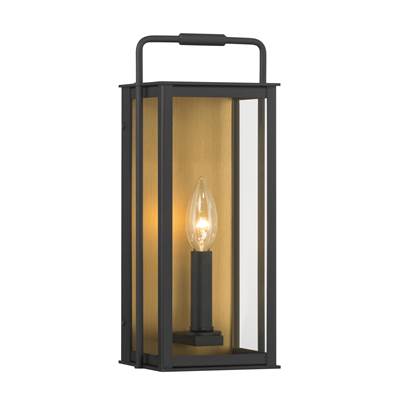 The Great Outdoors Aberdeen Wall Sconce - 13.25'' High - 1-Light in Sand Coal Black