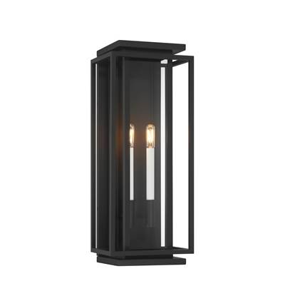 The Great Outdoors Stratford Wall Sconce - 23.5'' High - 2-Light in Dark Matte Black