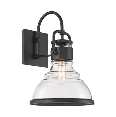 The Great Outdoors Calen Wall Sconce - 15.5'' High - 1-Light in Dark Matte Black