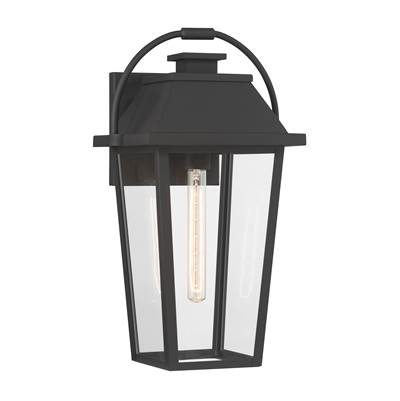 The Great Outdoors Branwyn 1-Light Outdoor Wall Lantern - 20'' High in Sand Coal Black
