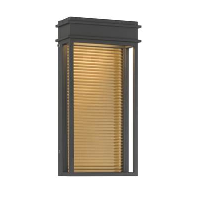 The Great Outdoors Clyne LED Wall Sconce - 15'' High in Sand Coal Black