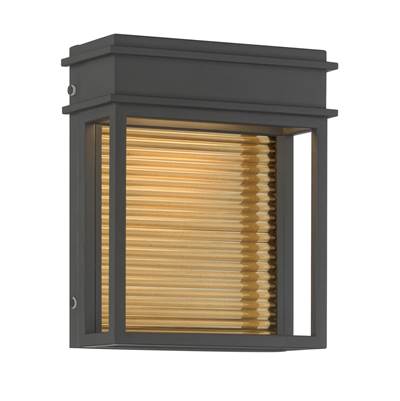 The Great Outdoors Clyne LED Wall Sconce - 9'' High in Sand Coal Black