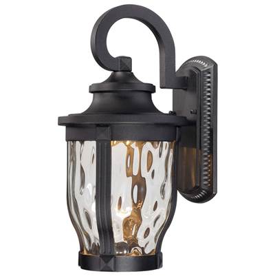 The Great Outdoors Merrimack 1-Light LED Wall Lantern in Sand Coal