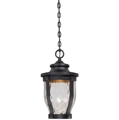 The Great Outdoors Merrimack LED Outdoor Pendant - 1 Light Chain Hung in Sand Coal