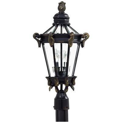 The Great Outdoors Stratford Hall Post Mount - 2 Light in Heritage Gold