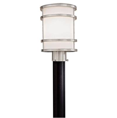 The Great Outdoors Bay View Post Lamp - 1 Light in Brushed Stainless Steel