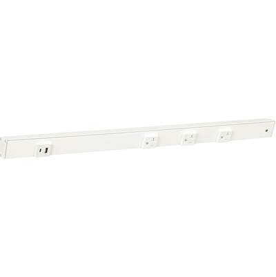 Task Lighting 24" Slim Angle Power Strip - 4 Outlets - USB-A/C in White
