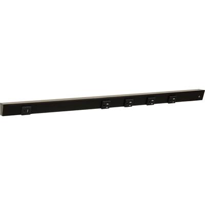 Task Lighting 30" Slim Angle Power Strip - 5 Outlets - USB-A/C in Black