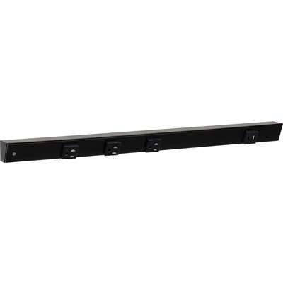 Task Lighting 24" Slim Angle Power Strip - 4 Outlets - USB-A/C on Right in Black